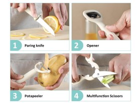 Kit 4 utensilios con organizador 
